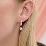 Vintage Pearl Drop Silver Plated Earrings