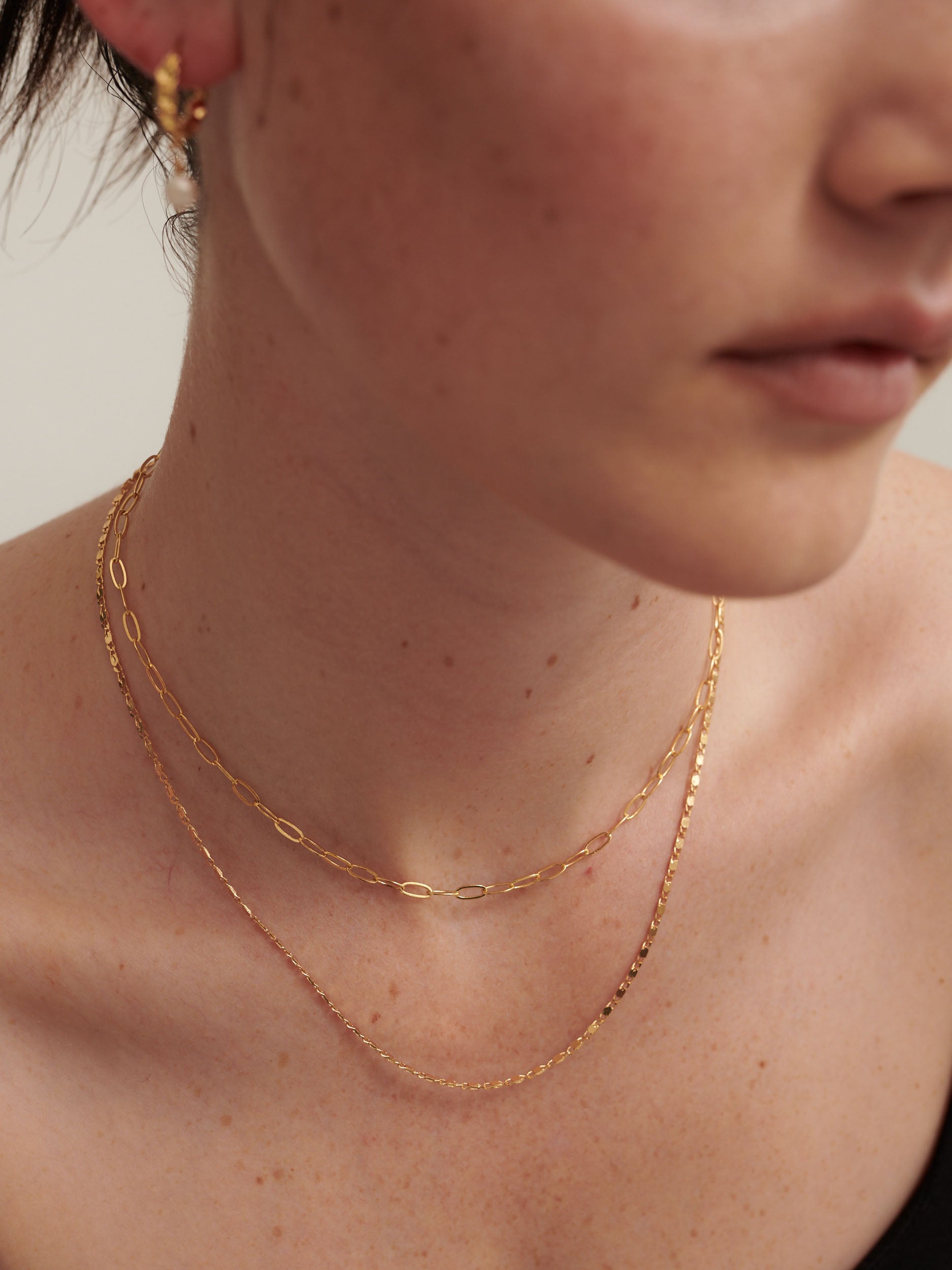 Fine Layered 18K Gold Plated Necklace
