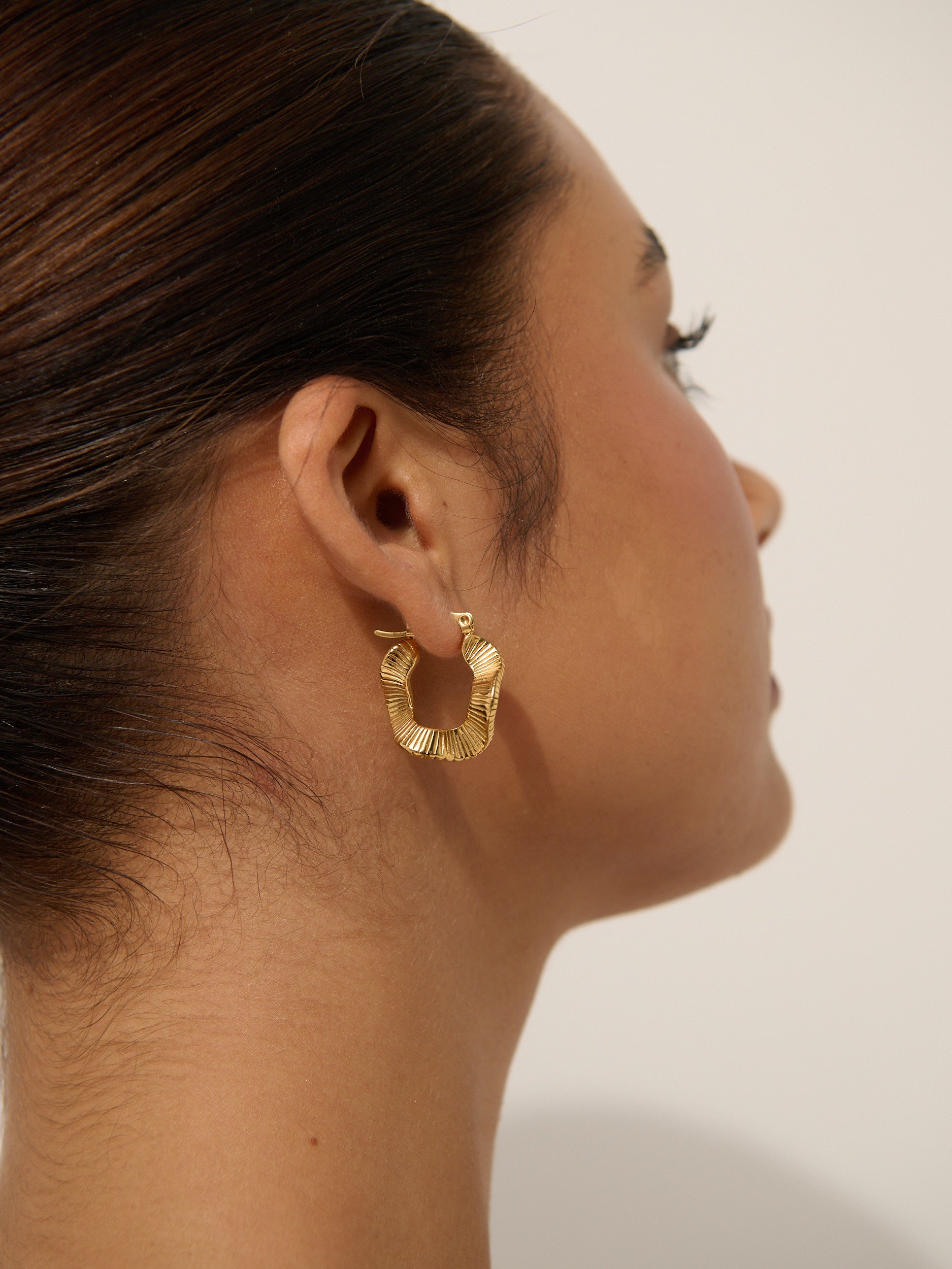 Wave Coil 18K Gold Plated Earrings