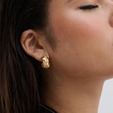 Embellished Braid 18K Gold Plated Earrings