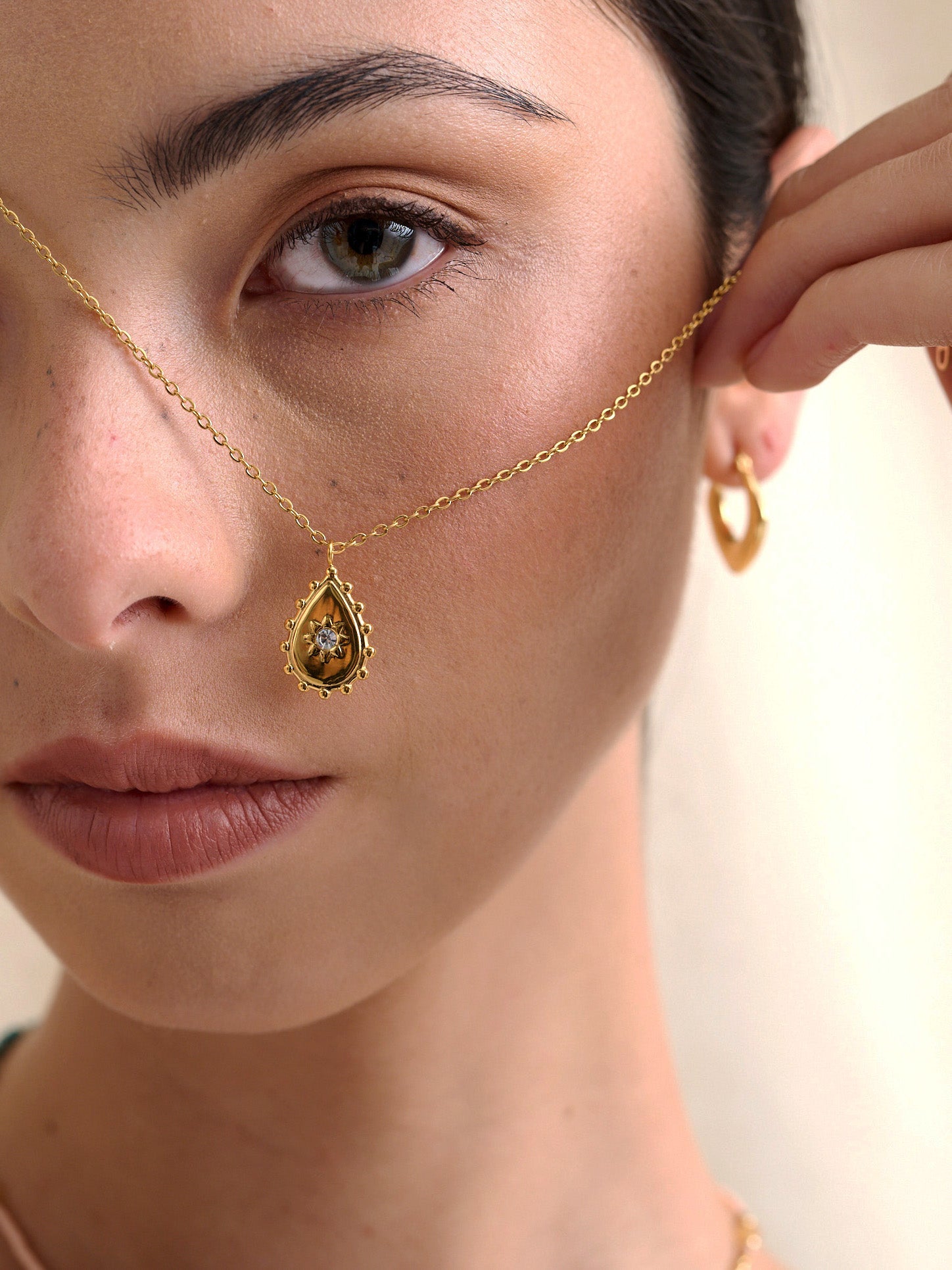 Moi Droplet 18K Gold Plated Necklace