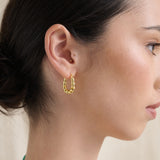 Bally Twisted 18K Gold Plated Earrings