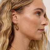 Bally Twisted 18K Gold Plated Earrings