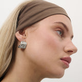 Vera Textured Sterling Silver Plated Earrings