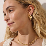 Ginko 18K Gold Plated Earrings