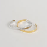 Toro Skinny Open Cuff Sterling Silver Plated Bangle