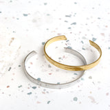 Toro Skinny Open Cuff Sterling Silver Plated Bangle