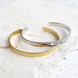 Toro Skinny Open Cuff Sterling Silver Plated Bangle