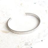 Toro Skinny Open Cuff Sterling Silver Plated Bangle