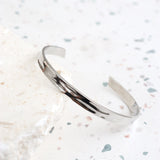 Toro Skinny Open Cuff Sterling Silver Plated Bangle