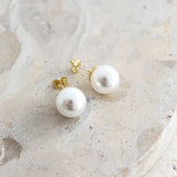 Marisol Glass Pearl 18K Gold Plated Earrings