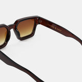 L&S Jury Rectangular Sunglasses in Brown