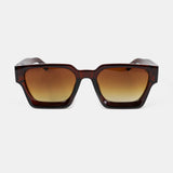L&S Jury Rectangular Sunglasses in Brown