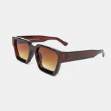 L&S Jury Rectangular Sunglasses in Brown