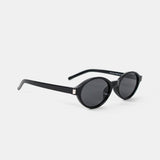L&S Lexi Oval Sunglasses in Black