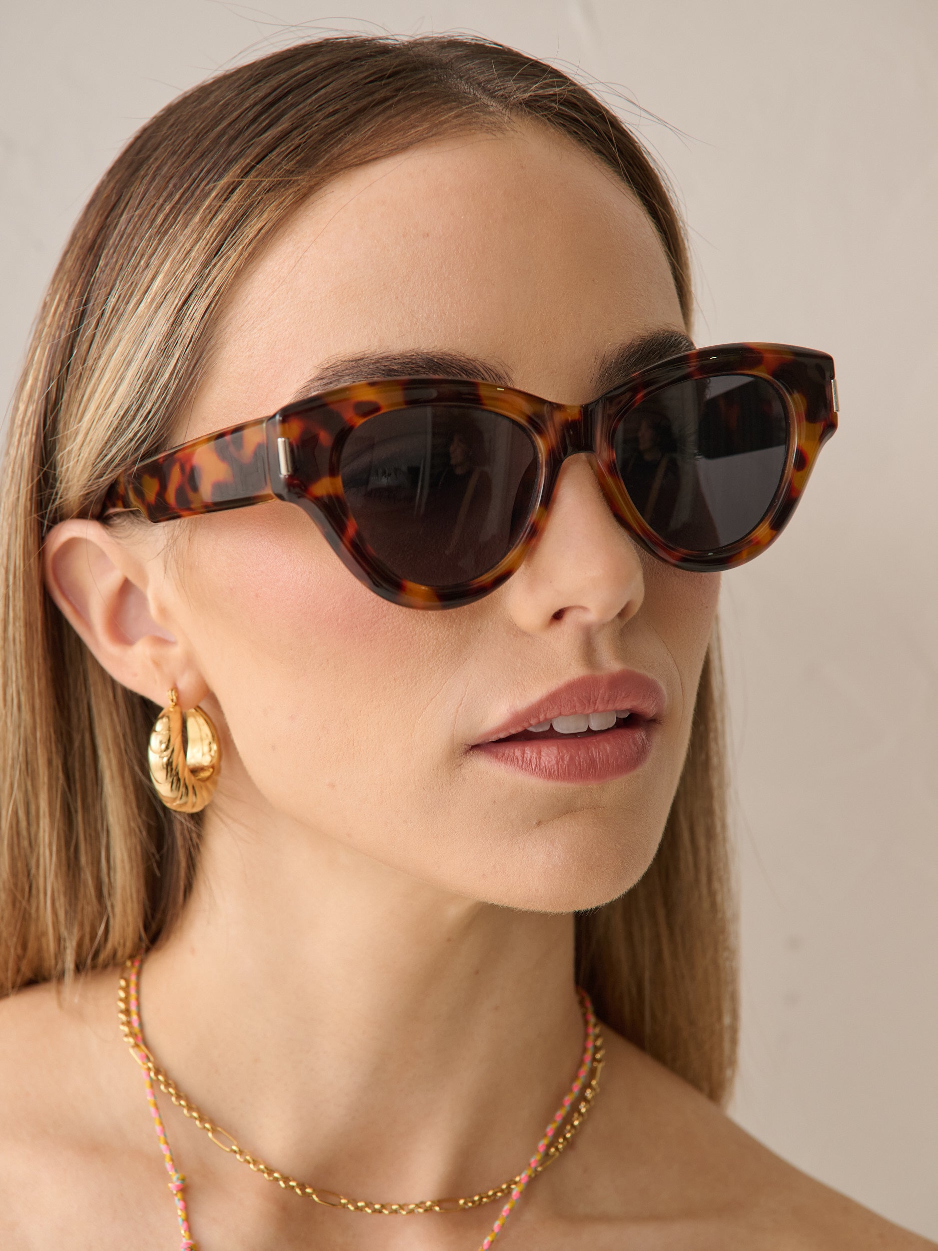L&S Mielli Cat Eye Sunglasses in Tort