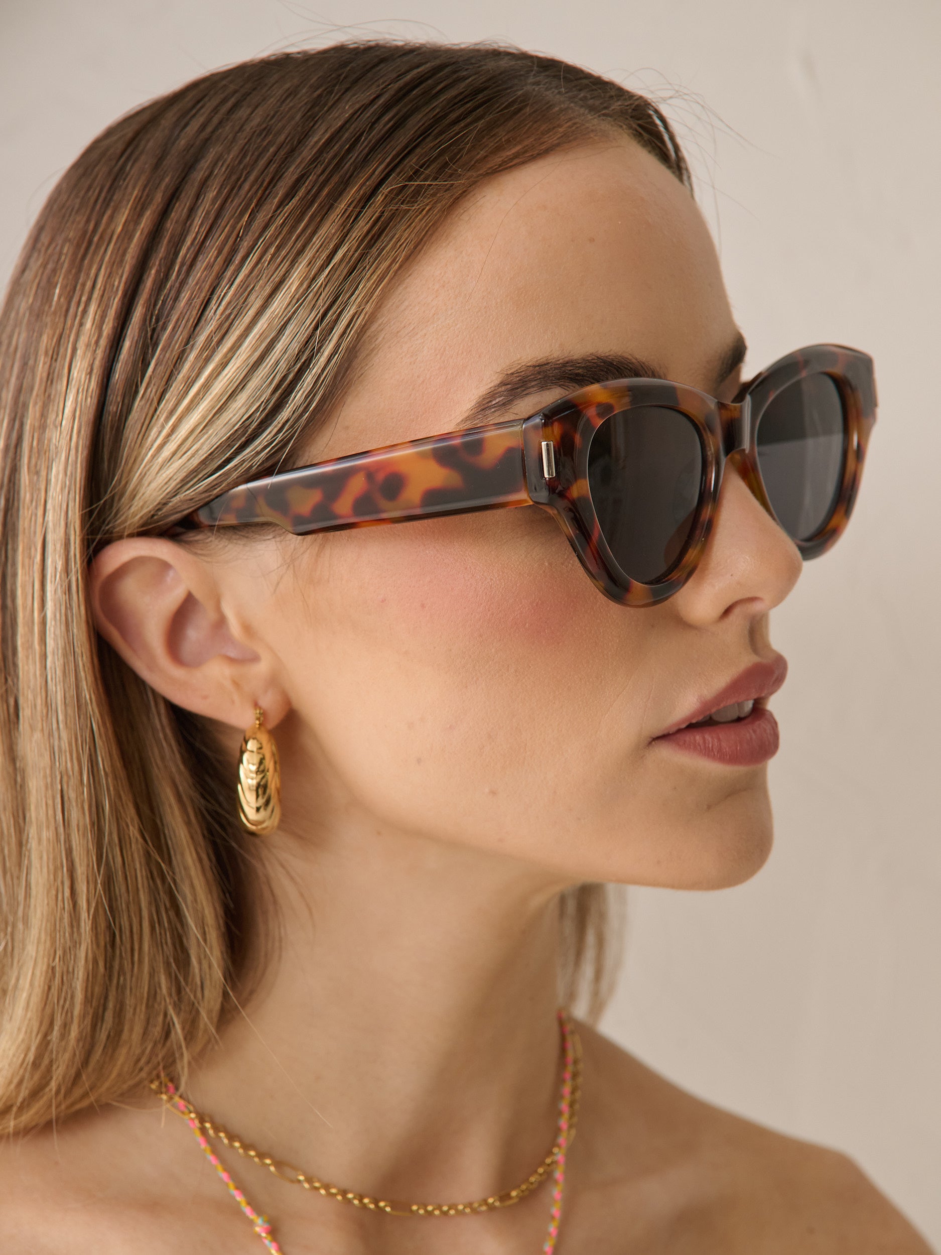 L&S Mielli Cat Eye Sunglasses in Tort