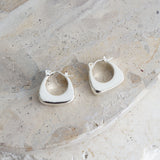 Nora Huggie Sterling Silver Plated Earrings