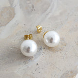 Marisol Glass Pearl 18K Gold Plated Earrings