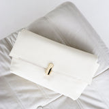 L&S Nova Clutch Bag in White
