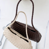 L&S Roselle Woven Shoulder Bag in Brown