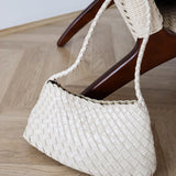 L&S Roselle Woven Shoulder Bag in Ivory