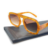 L&S Retro Aviator Sunglasses in Vintage Tort