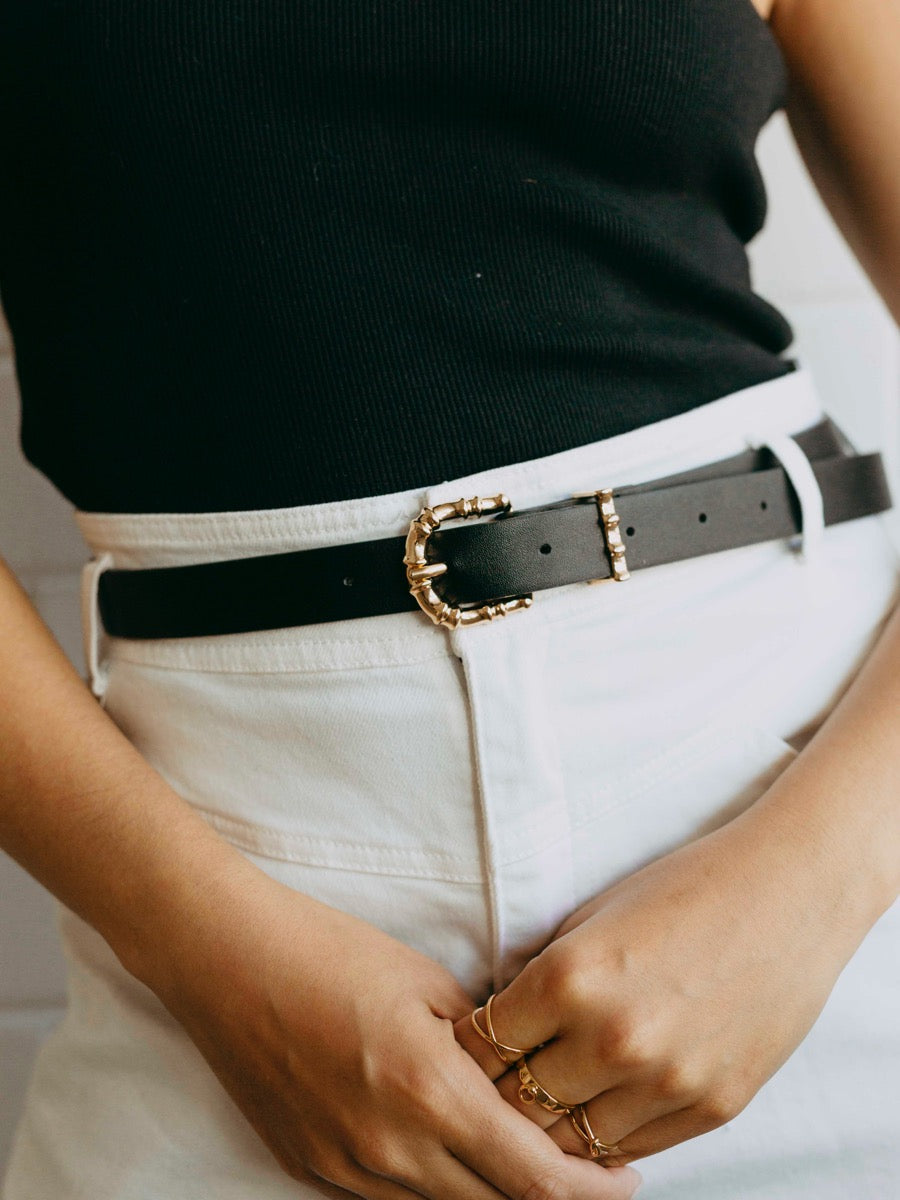 Donatella Bamboo Buckle Belt
