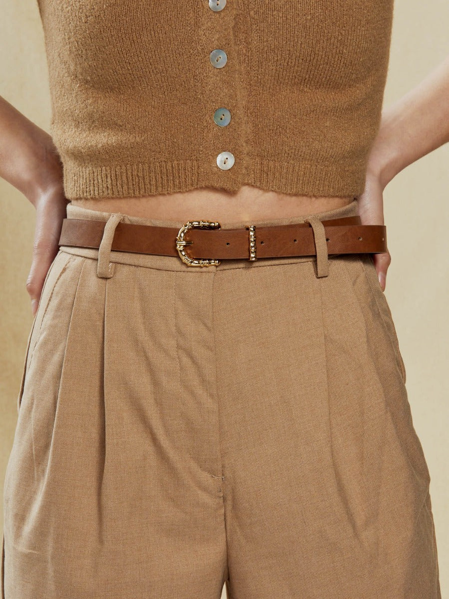 Donatella Bamboo Buckle Belt