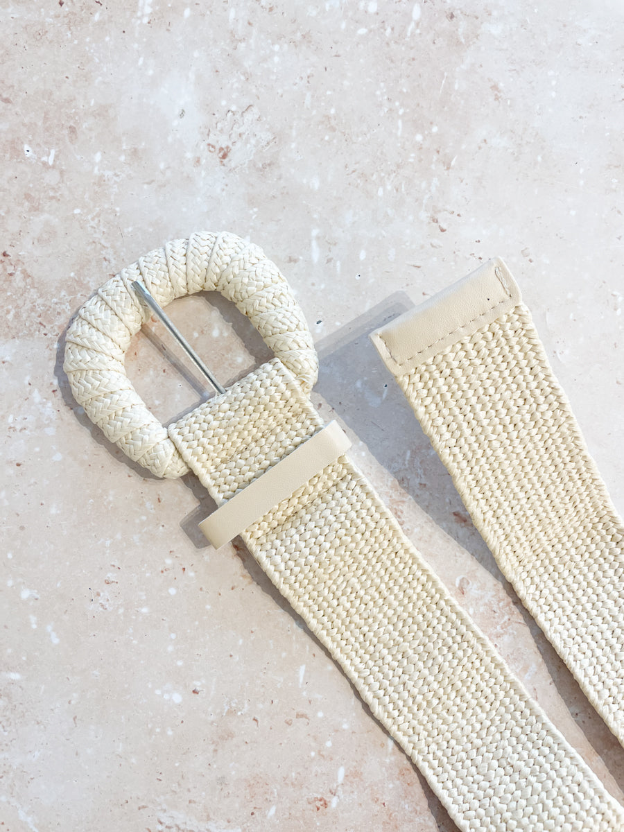 Eudice Point Buckle Straw Belt (2 col)
