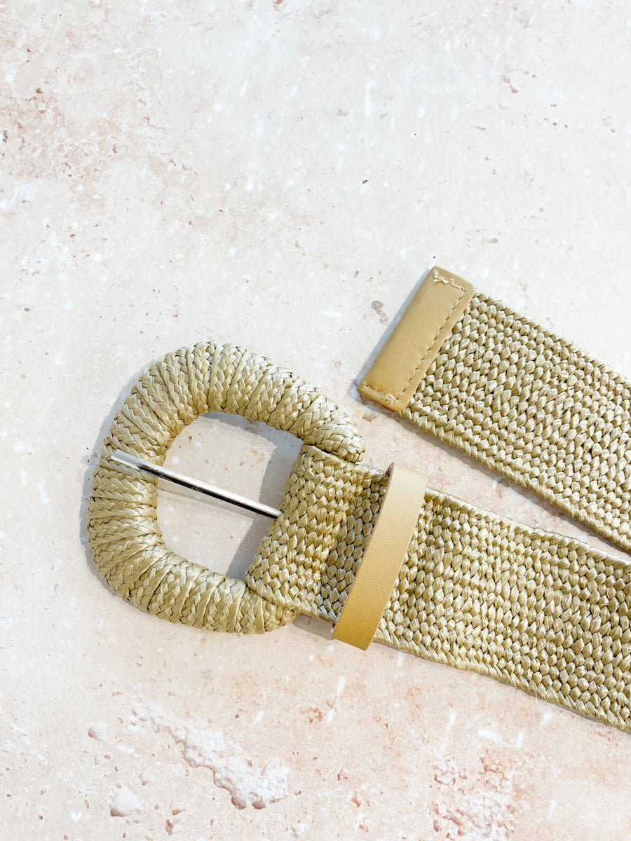 Eudice Point Buckle Straw Belt (2 col)