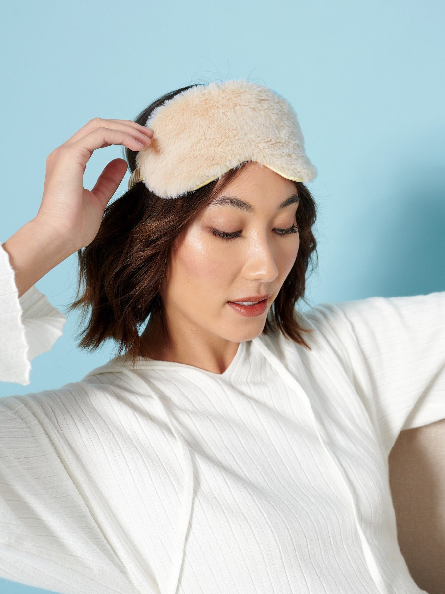 Fluffy Satin Eye Mask (2col)