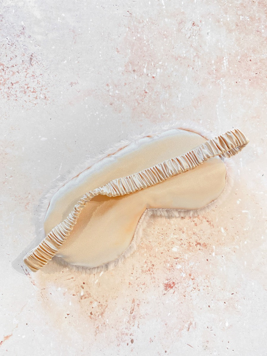 Fluffy Satin Eye Mask (2col)