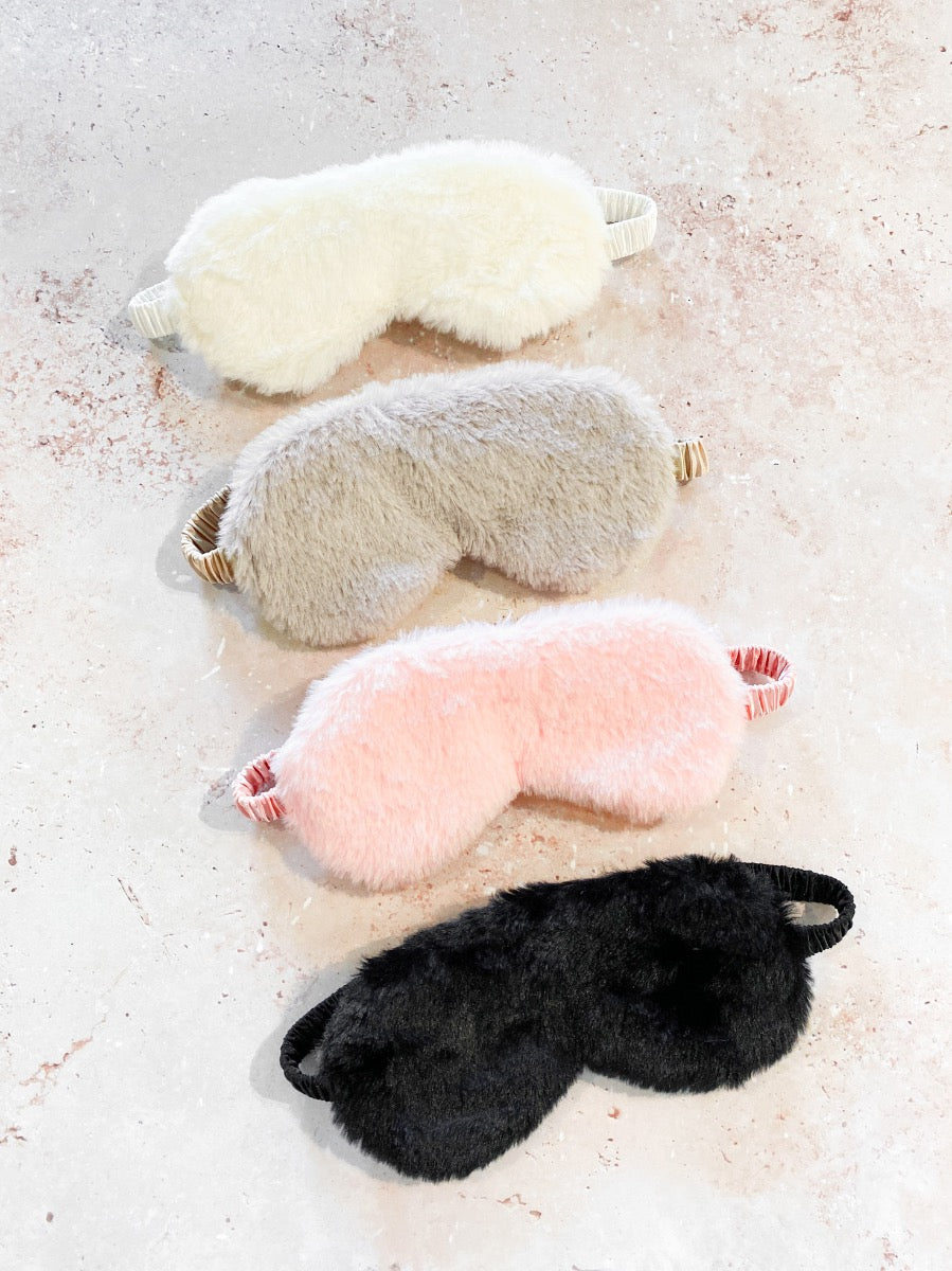 Fluffy Satin Eye Mask (2col)