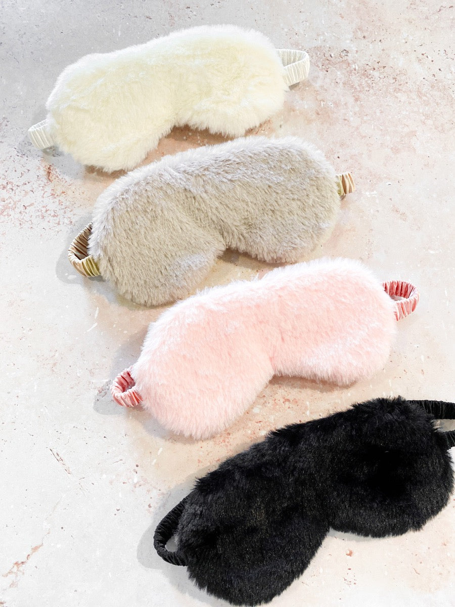 Fluffy Satin Eye Mask (2col)