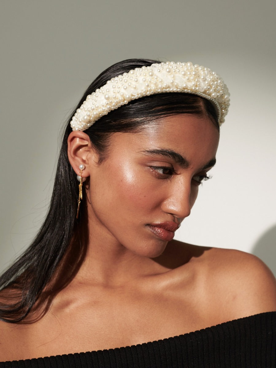 Jaime Pearl Padded Headband