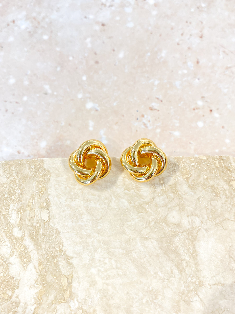 Petit Knotted 18K Gold Plated Earrings