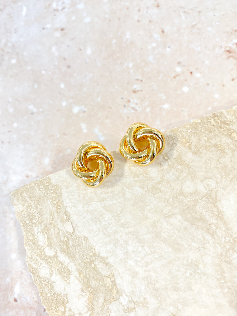 Petit Knotted 18K Gold Plated Earrings