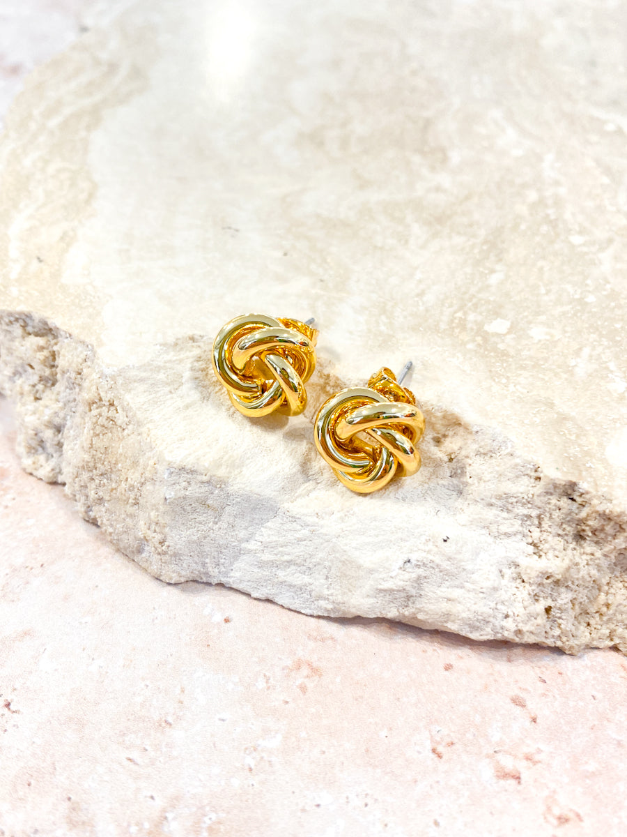 Petit Knotted 18K Gold Plated Earrings