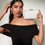 Mirror Bell Rhinestone Clutch