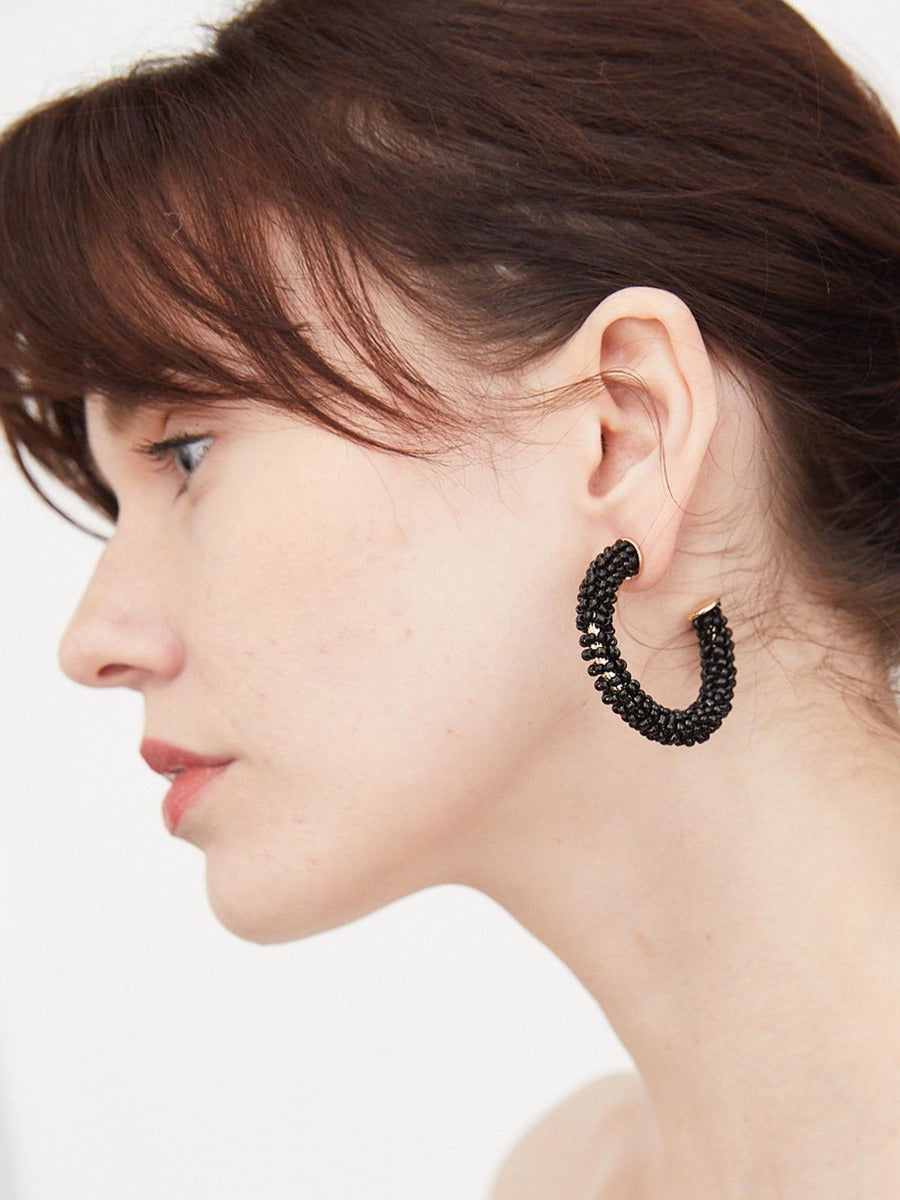 Black rhinestone online earrings