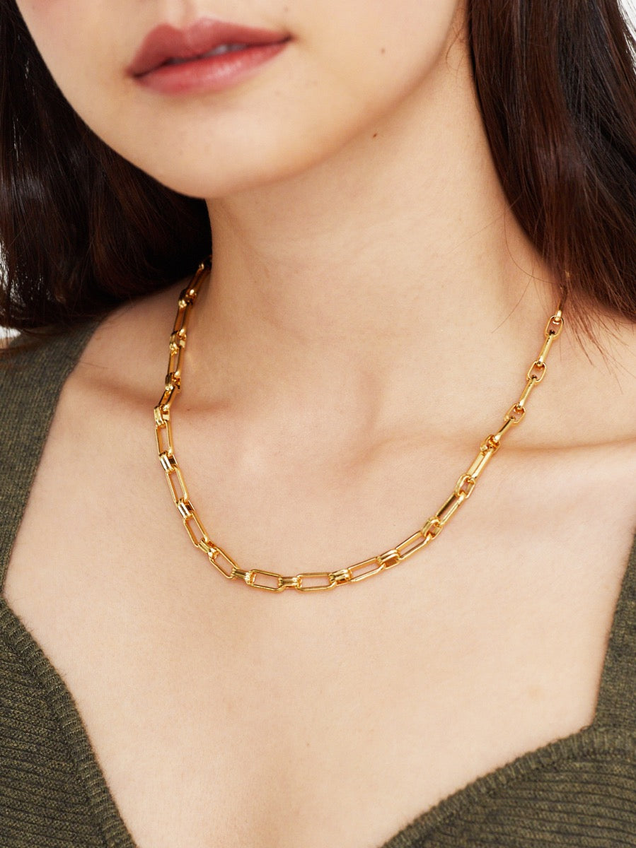 Helios 18K Gold Plated Chain Necklace