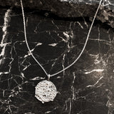 Coin Charm Sterling Silver Plated Necklace