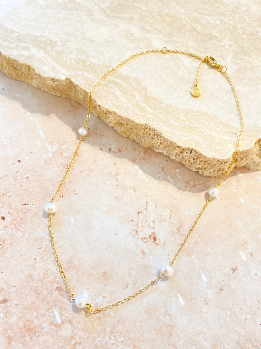 Ally Pearl 18K Gold Plated Necklace