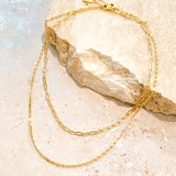 Fine Layered 18K Gold Plated Necklace