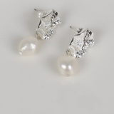 Baroque Pearl Sterling Silver Plated Earrings