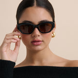 Lizzie Cat-Eye Sunglasses in Black