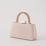 Nuvia Duo Top Handle Clutch Bag in Gold