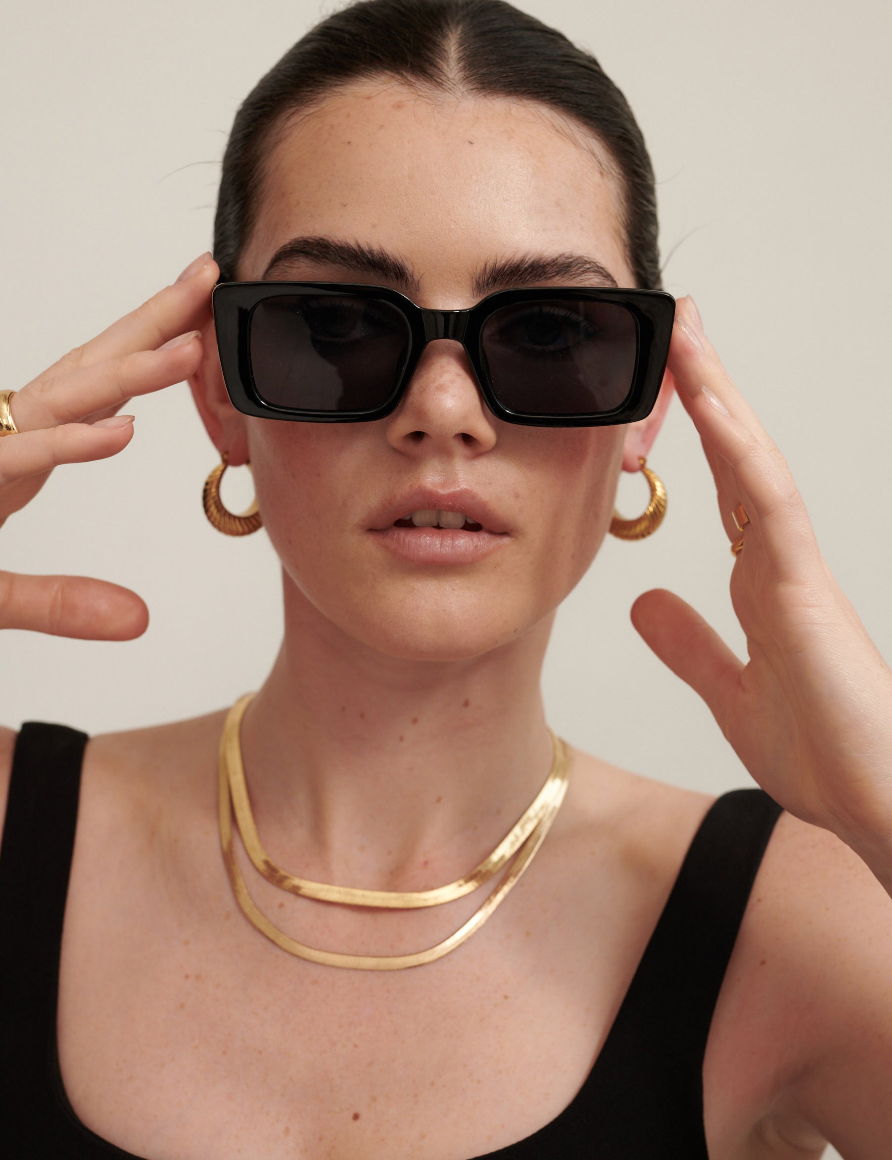 Seoni Square Cat Eye Sunglasses (2col)