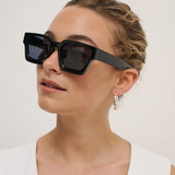 Jury Rectangular Sunglasses in Black